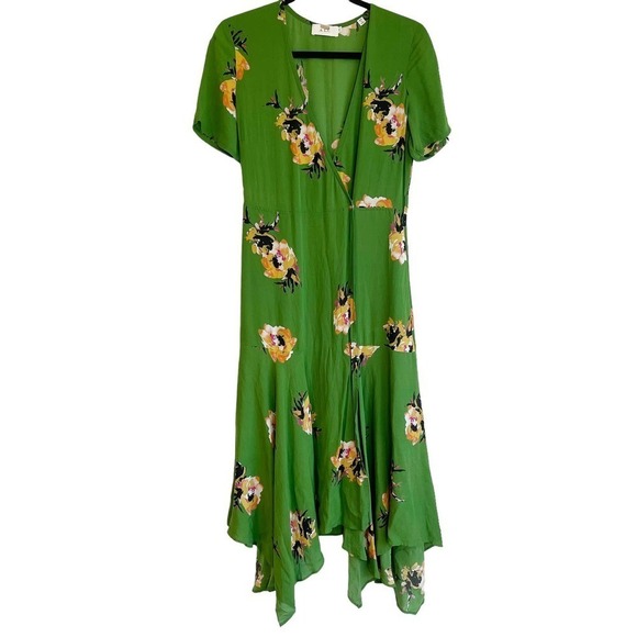 A.L.C. Cora Floral Print 100% Silk Wrap Dress Size 6 - Picture 8 of 12